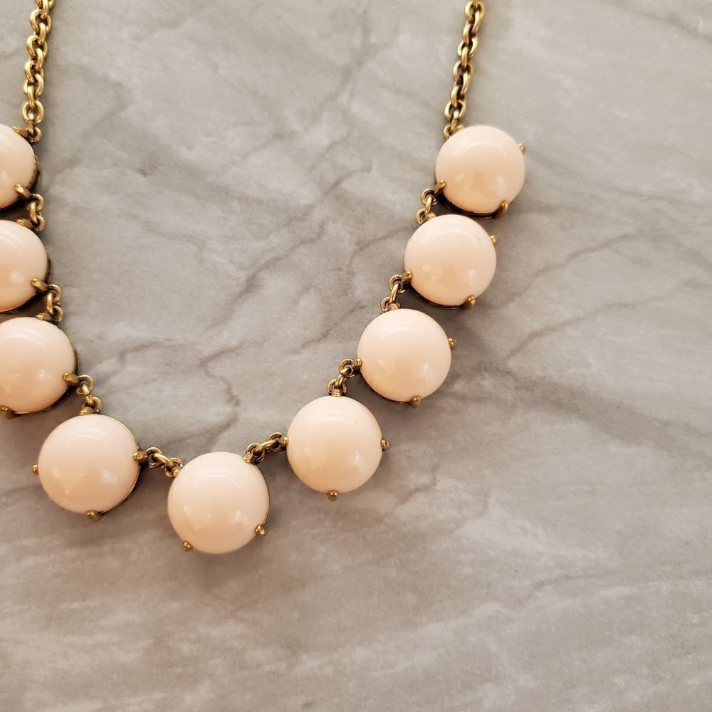 💕 J.Crew Light Blush Pink Enamal Dot Bubble Necklace 💕 - Picture 5 of 14